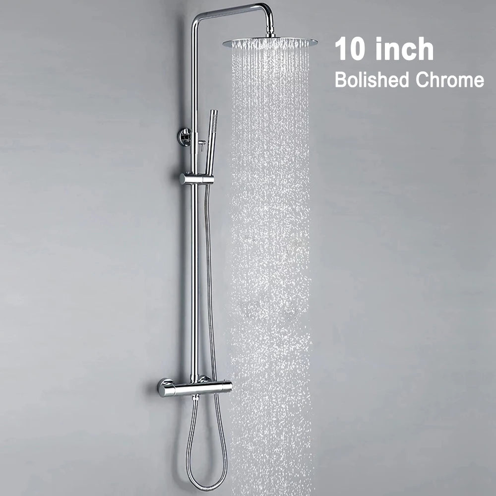 Thermostat Shower Mixer Valve Bathroom Thermostatic Faucet Wall