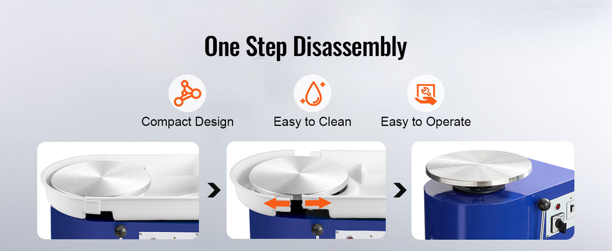 Succebuy 11in Pottery Wheel Ceramic Forming Machine Adjustable