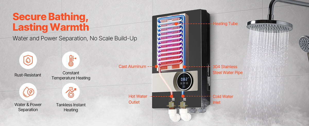 Succebuy Tankless Electric Water Heater 27kw Instant Water